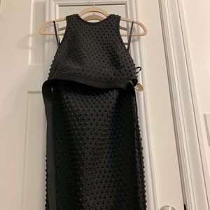 Akira Black Crocodile Skirt Set